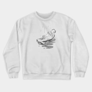 Puppy in rain Crewneck Sweatshirt